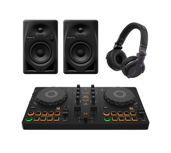 AlphaTheta DDJ-FLX2, DM-40D-BT and HDJ-CUE1 Bundle