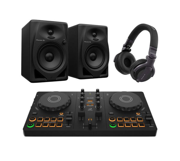 AlphaTheta DDJ-FLX2, DM-50D and HDJ-CUE1 Bundle