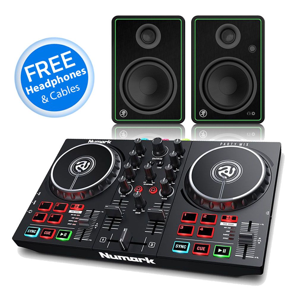 Numark Party Mix MK2 and Mackie CR4-X Speaker DJ Package