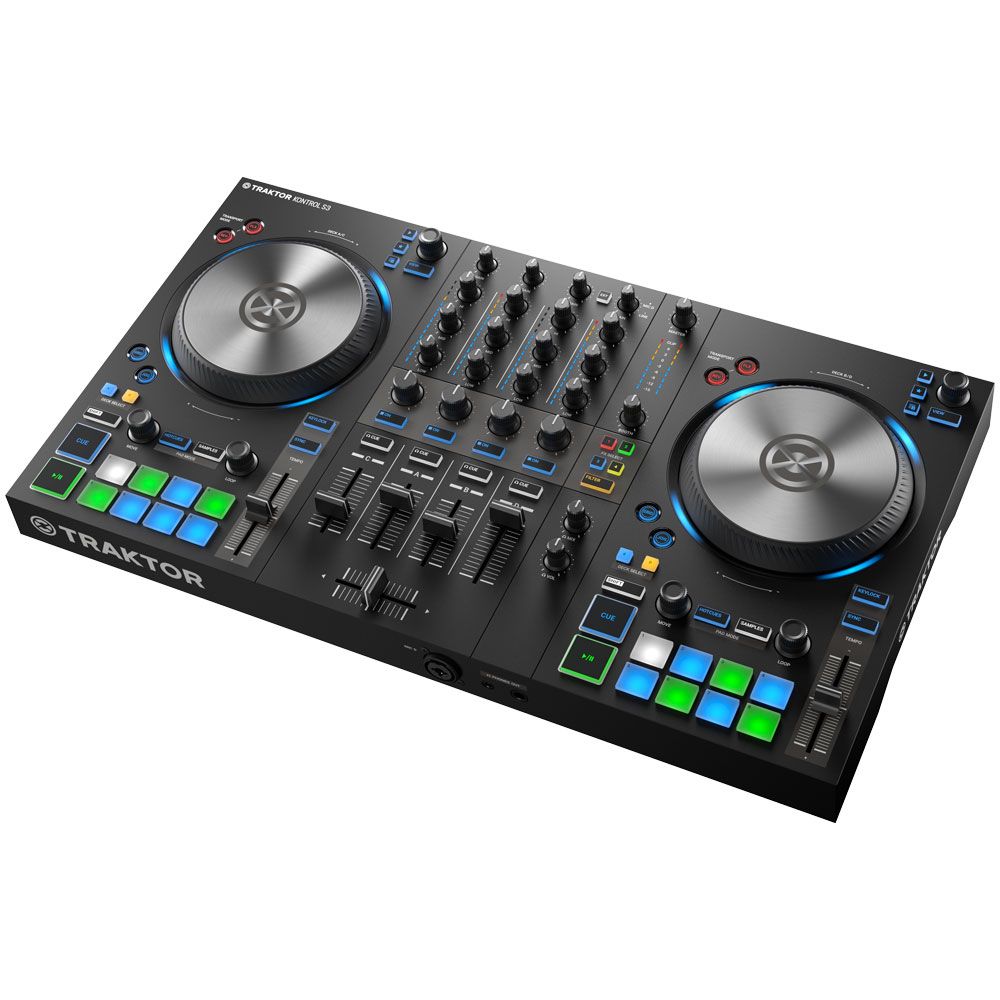 Native Instruments Traktor S3, CR4-X Speakers, and Decksaver w