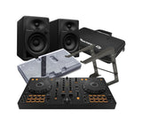 Pioneer DJ DDJ-FLX4, DM-40D Speakers, Decksaver, DJC-Bag and Laptop Stand DJ Package
