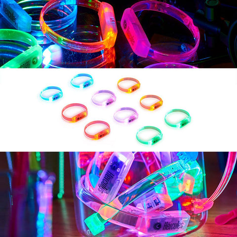 Hercules Led Wristband Party Lights x 10 Pack