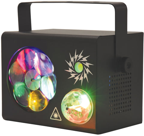 Gobo Fireflash: 4-in-1 LED & Laser Effect